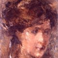 Ritratto di giovinetta olio su tela 38x28 cm