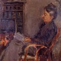 La madre Giuseppina olio su legno 42x32 cm 7.2.1909